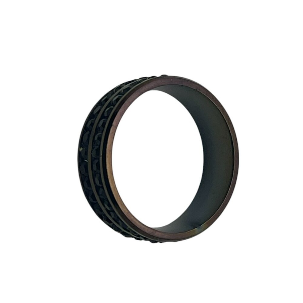 **Black Stone Ring Band Size 10.5